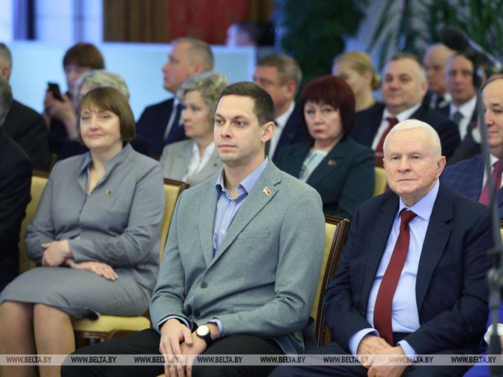 Станислав Поздеев на официальной церемонии, БЕЛТА